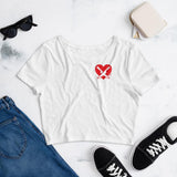 Romantically Interested In Knives (Dual Knife Logo) Crop Top - Swordsfall