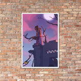 A Watcher Under the Moonlight Framed Poster - Swordsfall