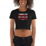"I Hunger For Success" Quote Crop Top - Swordsfall
