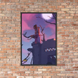 A Watcher Under the Moonlight Framed Poster - Swordsfall