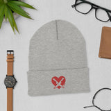 Romantically Interested in Knives (Dual Knives) Cuffed Beanie - Swordsfall